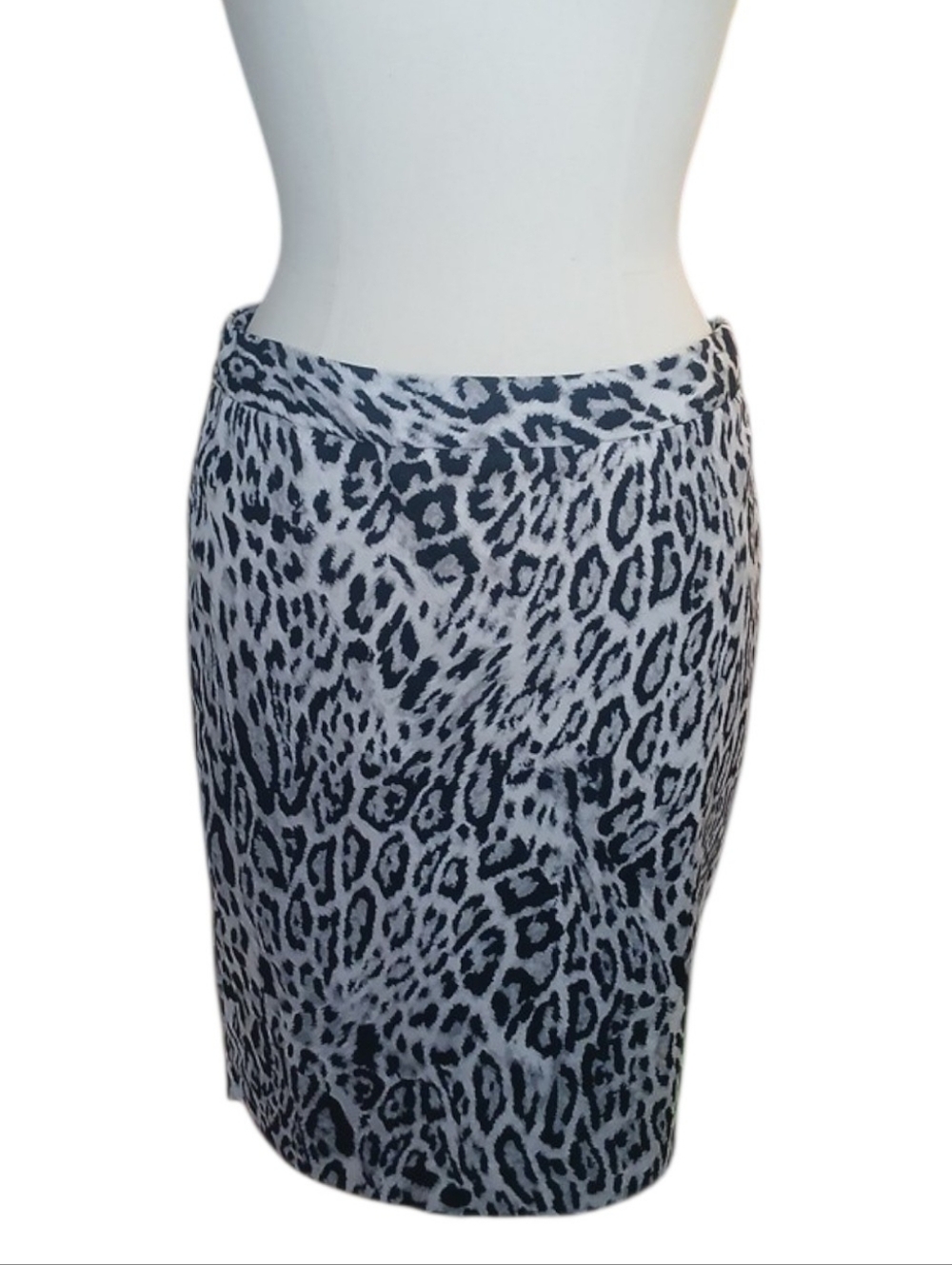 Worthington Black and White Leopard Print Pencil Skirt